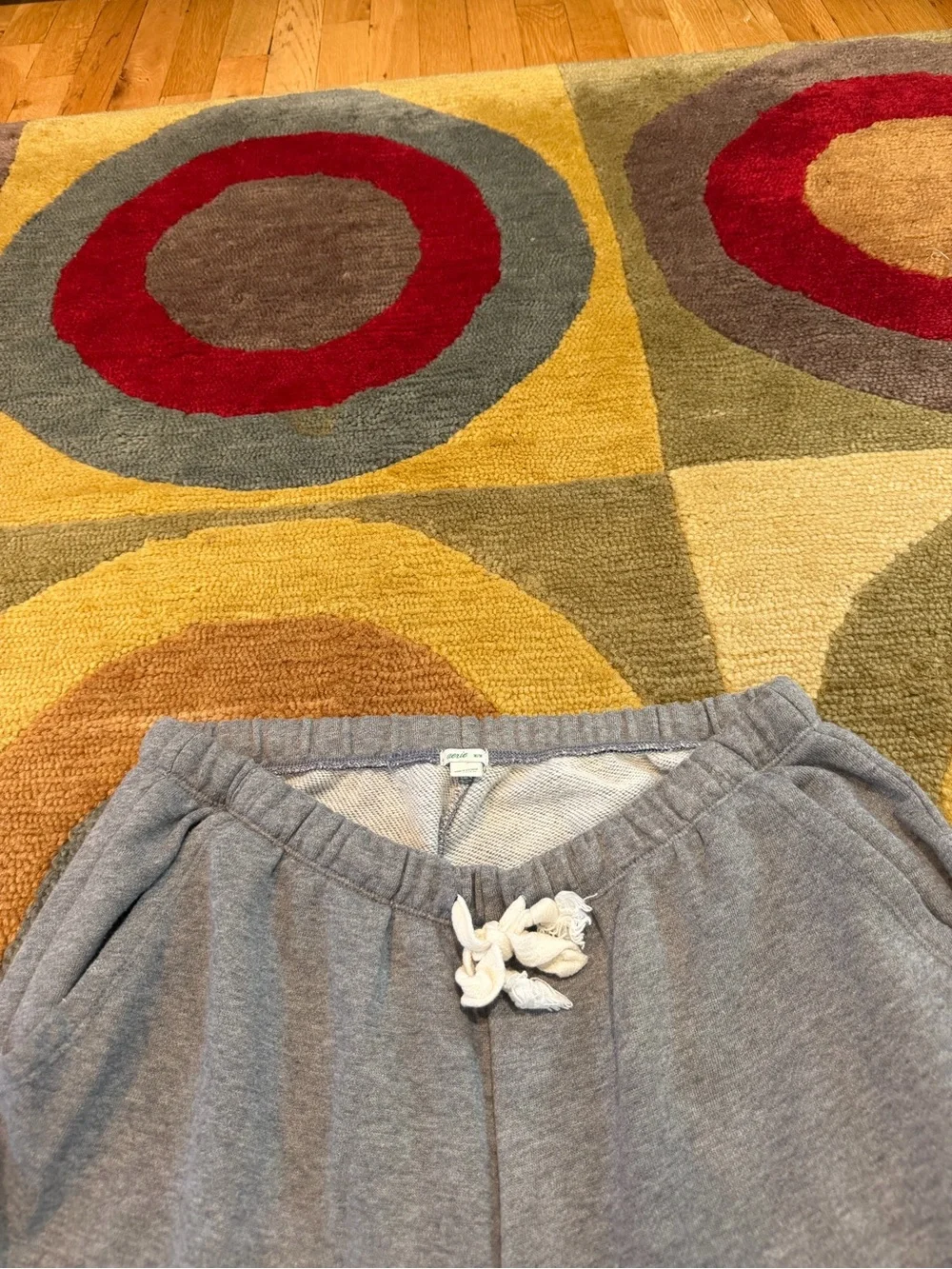 Aerie Grey Knit Sweatpants Joggers Jogger Pants Drawstring Pockets Size Medium